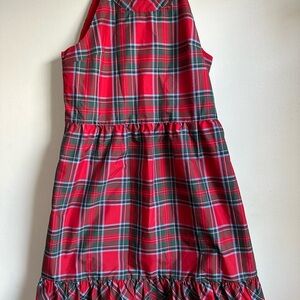 Vineyard Vines Red and Green Plaid Sleeveless Holiday Dress